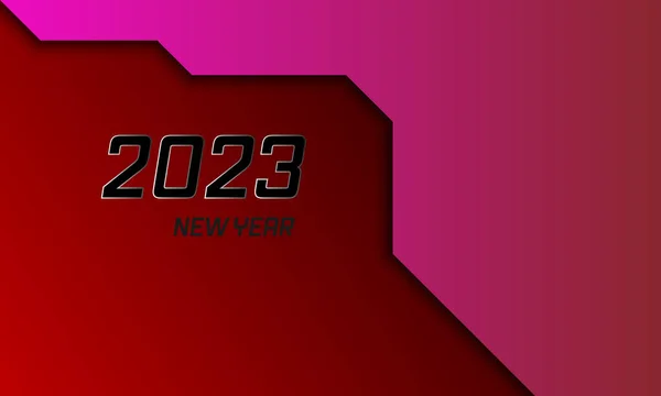 2023 Feliz Ano Novo Cartão Saudação Vetor Esp10 — Vetor de Stock
