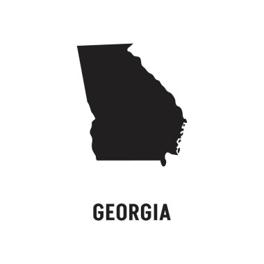 Beyaz arkaplan vektör illüstrasyonu üzerine Georgia haritası