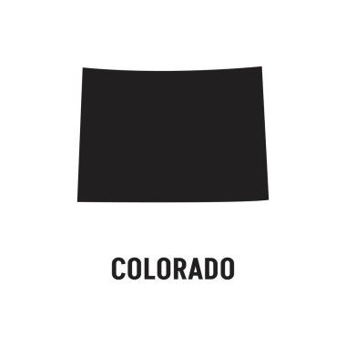 Colorado vektör haritası silueti. Yüksek detaylı illüstrasyon. Amerika Birleşik Devlet ülke