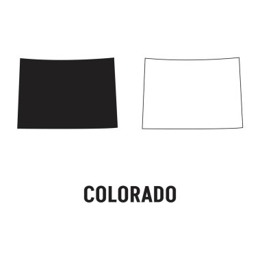 Colorado vektör haritası silueti. Yüksek detaylı illüstrasyon. Amerika Birleşik Devlet ülke