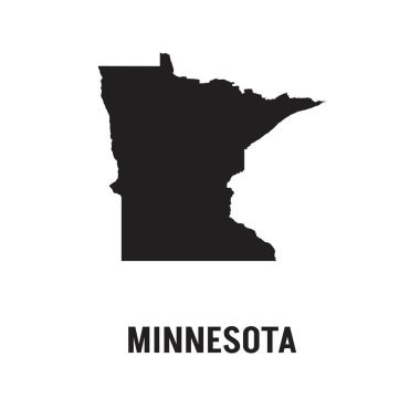 Minnesota map shape, united states of america. Flat concept icon symbol vector illustration