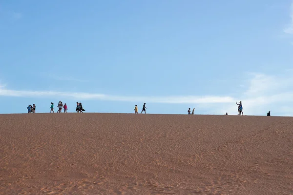 stock image amazing landscape of brazilian cerrado with people walking on a 