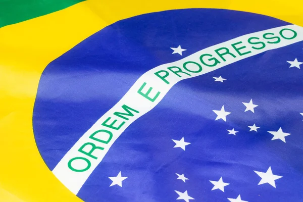 Vista Superior Bandeira Brasileira Gigante — Fotografia de Stock