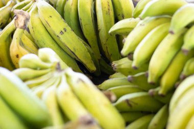 Bir kasede birkaç yeşil muz