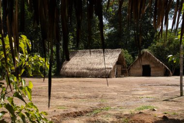 Amazon 'daki yerli evlerin ön görüntüsü