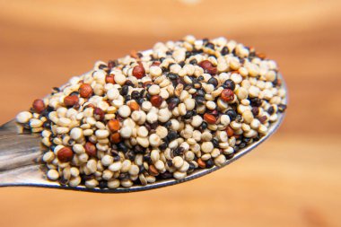 kinoa tanelerinin süper görünümü