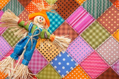 Renkli arkaplanı olan güzel Brezilya süsü.