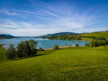 Avusturya 'nın Irrsee çevresindeki harika yerel dinlenme alanı