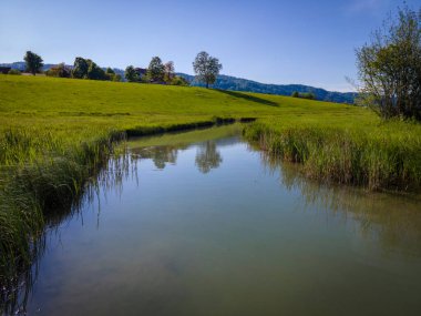Avusturya 'nın Irrsee çevresindeki harika yerel dinlenme alanı