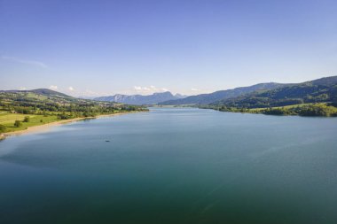 Avusturya 'nın Irrsee çevresindeki harika yerel dinlenme alanı