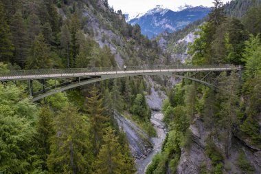 İsviçre 'deki Rheinschlucht' da ilginç bir manzara.