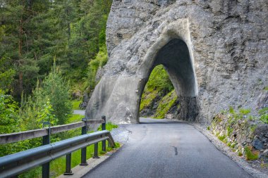 İsviçre 'deki Rheinschlucht' da ilginç bir manzara.