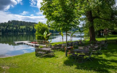 Güney Almanya 'daki Degersee' de Yerel Rekreasyon Areal