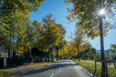 Bregenz 'deki renkli manzaralar Vorarlberg, Avusturya' daki Constance Gölü 'nde