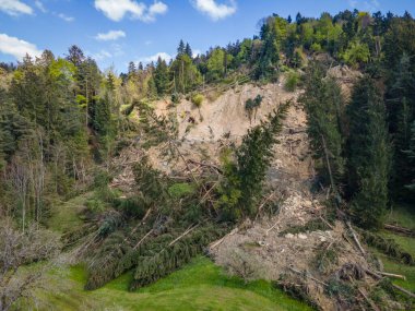 Avusturya, Vorarlberg 'deki Leiblachtal' da Hoerbranz 'daki heyelan felaketi