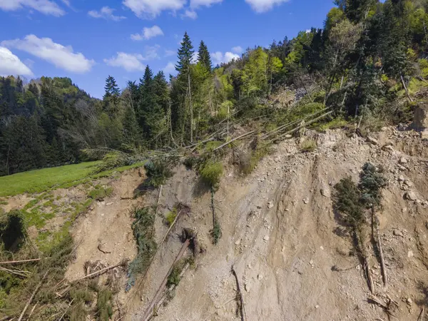 Avusturya, Vorarlberg 'deki Leiblachtal' da Hoerbranz 'daki heyelan felaketi