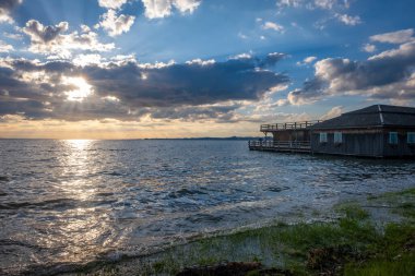 Avusturya, Vorarlberg 'deki Lochau ve Bregenz arasındaki Boru Hattı' nda eski Mili 'de banyo alanında.
