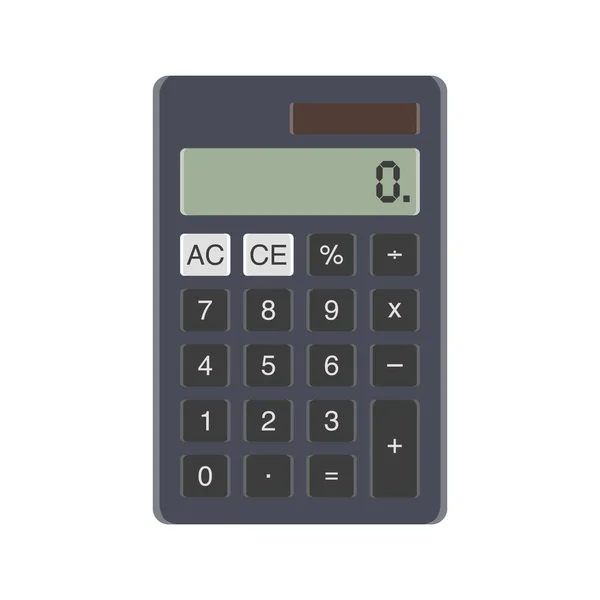 Diseño Ilustración Calculadora Electrónica Estilo Realista Teclado Digital Matemáticas Aislado — Vector de stock