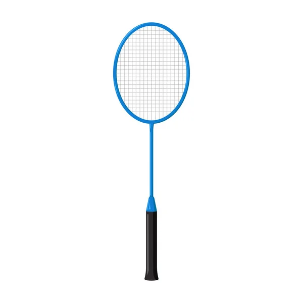 Badminton Racchetta Illustrazione Isolato Sfondo Bianco Attrezzature Sportive — Vettoriale Stock