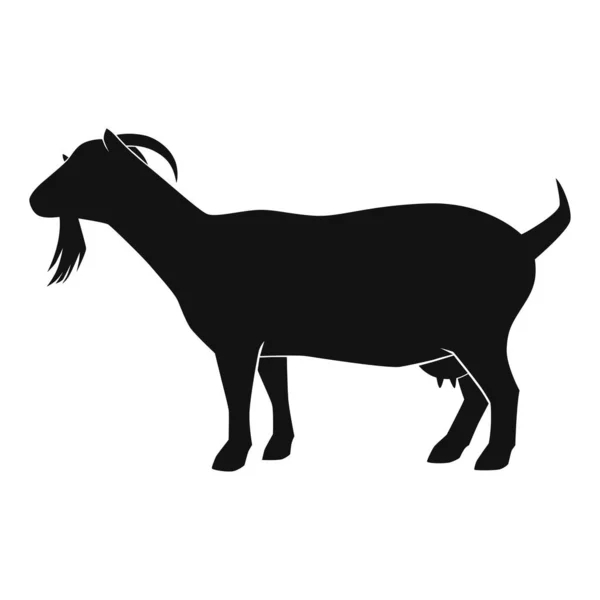 Ilustracja Wektora Kozy Izolowana Białym Tle Zwierzęta Gospodarskie — Wektor stockowy