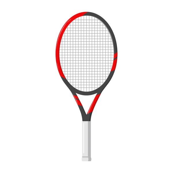 Racchetta Tennis Illustrazione Vettoriale Isolata Sfondo Bianco — Vettoriale Stock