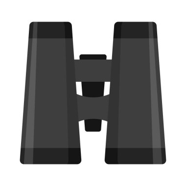 Dürbünün vektör illüstrasyonu, üst görünüm, beyaz arkaplanda izole