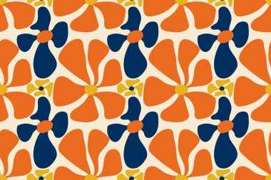 Kusursuz çiçek deseni. Vektör illüstrasyonu