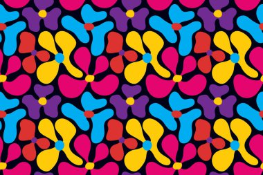 Kusursuz çiçek deseni. Vektör illüstrasyonu