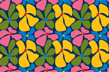 Kusursuz çiçek deseni. Vektör illüstrasyonu