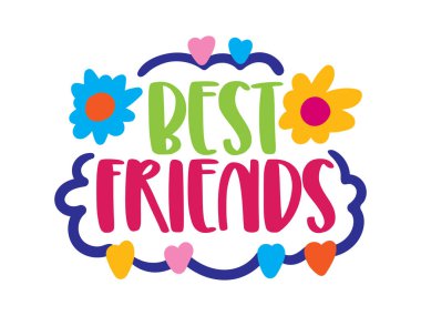 En iyi arkadaşlar mektup yazar. vektör illüstrasyonu