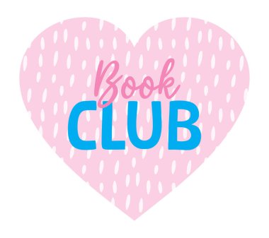 Kitap kulübü harfleri. vektör illüstrasyonu