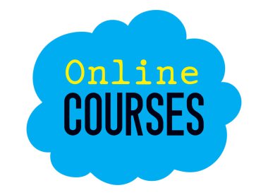 Online kurs harfleri. vektör illüstrasyonu