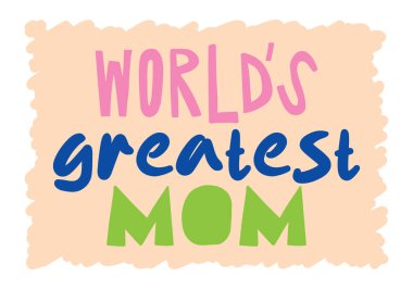 Dünyanın en iyi anne harfleri. vektör illüstrasyonu