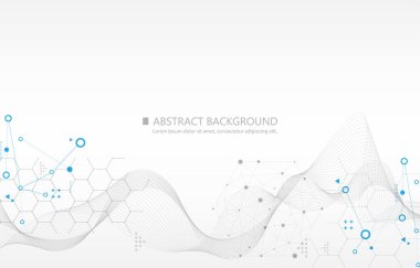 Soyut gelecek teknolojisi beyaz vektör arkaplanı