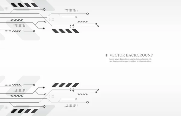 Technologie Vektor Background Computer Network Communication Abstract White Background — Stockvektor