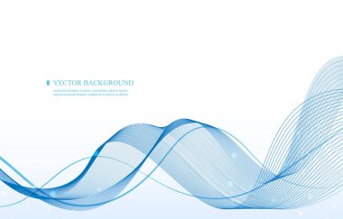 Beyaz vektör duvar kağıdı soyut mavi dalga çizgi kavramı
