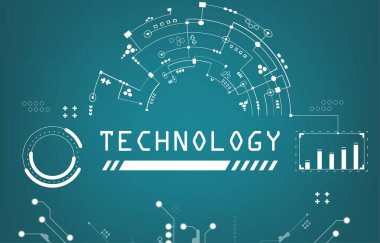 Teknoloji vektörü duvar kağıdı. Dijital teknoloji bağlantısı.