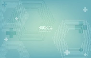 Geometrik altıgen fütüristik vektör tasarımı. Tıbbi duvar kağıdı.