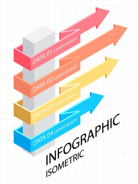 Časová Osa Infografika Izometrický Vektorový Design Marketingové Ikony Mohou Být — Stock fotografie