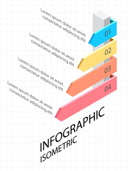 Infográficos Linha Tempo Isométricos Design Vetorial Ícones Marketing Podem Ser — Fotografia de Stock
