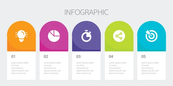 Časová Osa Infografické Vektorové Konstrukce Marketingové Ikony Lze Použít Pro — Stock fotografie