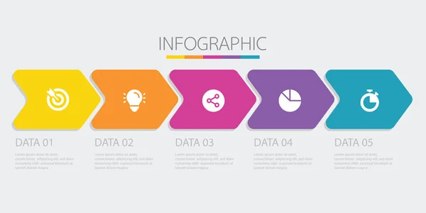 Infográficos Linha Tempo Design Vetorial Ícones Marketing Podem Ser Usados — Fotografia de Stock