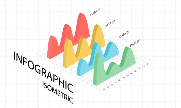 Icone Isometriche Progettazione Marketing Vettoriale Dell Infografica Temporale Possono Essere — Foto Stock