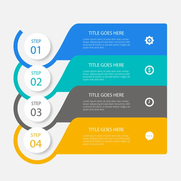 Idővonal Infografika Vektor Tervezés Marketing Ikonok Munkafolyamat Diagram Web Tervezési — Stock Fotó