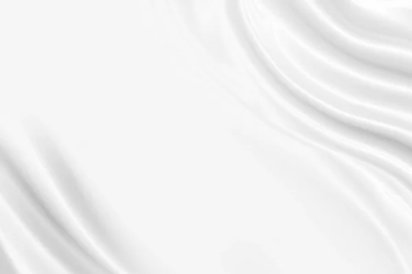 Abstract Achtergrond Luxe Textuur Witte Gerimpelde Stof Gerimpelde Golf Curve — Stockfoto