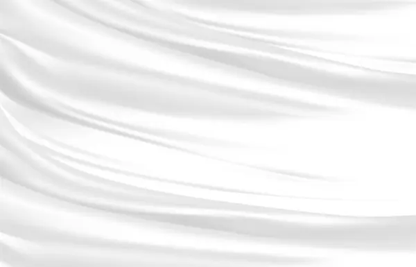 Абстрактный Фон Роскошная Текстура Белая Складчатая Ткань Морщинистая Волна Кривая — стоковый вектор
