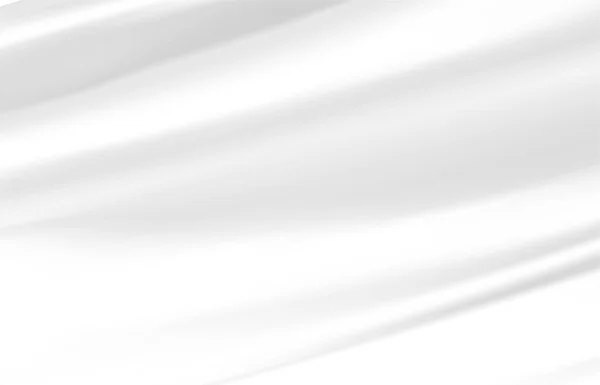 Абстрактный Фон Роскошная Текстура Белая Складчатая Ткань Морщинистая Волна Кривая — стоковый вектор