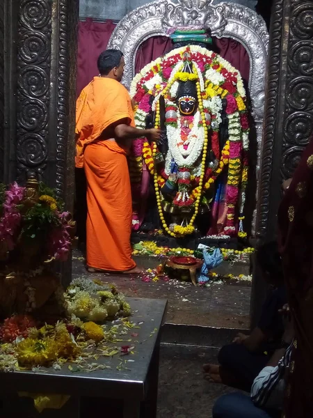 Tumkur Karnataka Índia Aug 2019 Encerramento Belo Templo Religioso Hindu — Fotografia de Stock