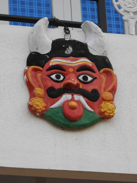 Closeup Beautiful Indian Nazar Battu Kan Drishti Gombe Hanging Front — Stock Photo, Image