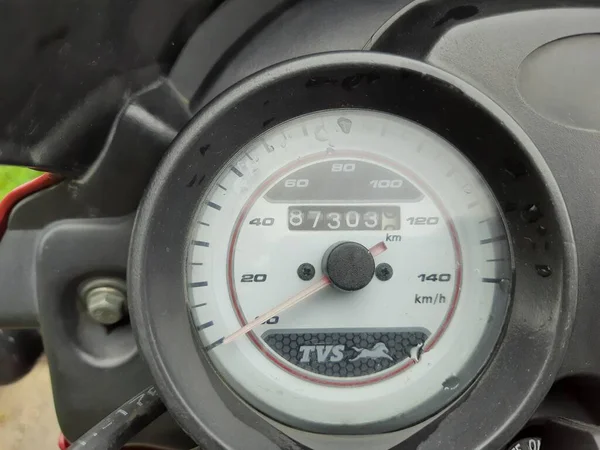 Bangalore Karnataka Indien Nov 2021 Nahaufnahme Von Radgeschwindigkeit Kilometerzähler Und — Stockfoto